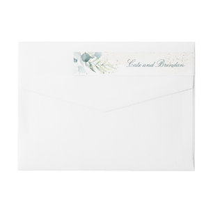 Elegante Blauwe Groene Eucalyptus Groene Huwelijk