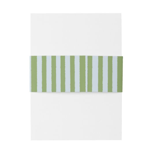 Elegante blauwe groene strepen bruiloft uitnodigingen wikkel (Achterkant Voorbeeld)