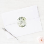 Elegante Blauwe Gum Eucalyptus Dank Je Ronde Sticker (Envelop)