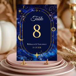 Elegante blauwe hemelse bruiloft kaart