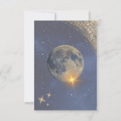 Elegante blauwe hemelse Galaxy Sky bruiloft RSVP Kaartje (Achterkant)