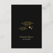 Elegante blauwe hemelse trouwdetails informatiekaartje (Achterkant)