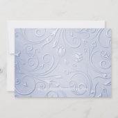 Elegante blauwe herdenkingsdienst aankondigingen (Achterkant)