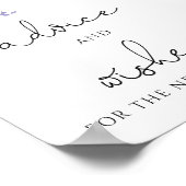 Elegante Blauwe Hortensia Advies & Wensen Poster B (Hoek)