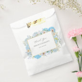 Elegante Blauwe Hortensia Bedankzakje (Gezegeld)