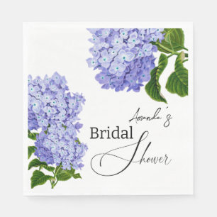 Elegante Blauwe Hortensia Bloemrijke Bruidsdouche Servet