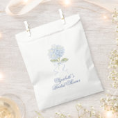 Elegante Blauwe Hortensia Bruidsdouche Bedankzakje (Geknipt)