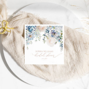 Elegante Blauwe Hortensia Bruiloftsshower Servette Servet