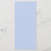 Elegante blauwe hortensia groen weddingmenu menu (Achterkant)