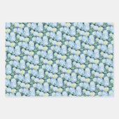 Elegante Blauwe Hortensia Inpakpapier Vel (Voorkant 3)