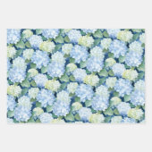 Elegante Blauwe Hortensia Inpakpapier Vel (Voorkant)
