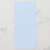 Elegante Blauwe Hortensia Rand Trouwpapier Menu (Achterkant)