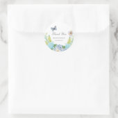 Elegante Blauwe Hortensia Ronde Sticker (Tas)
