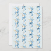 Elegante Blauwe Hortensia Strik Bruidsdouche Kaart (Achterkant)
