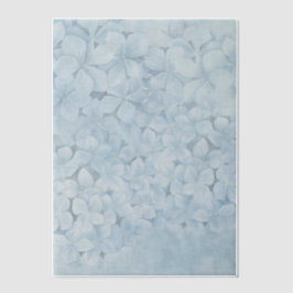 Elegante Blauwe Hortensia Vellum Overlay Uitnodigi Uitnodigingen