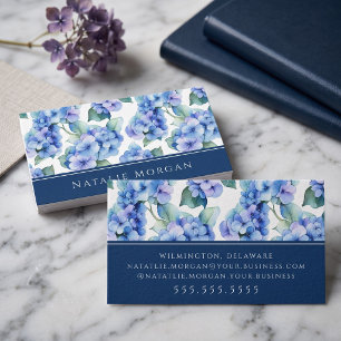 Elegante Blauwe Hortensia Visitekaartje