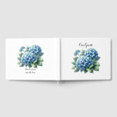 Elegante blauwe hortensia's gastenboek (Volledig)
