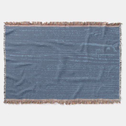 Elegante blauwe houtnerf deken (Voorkant)