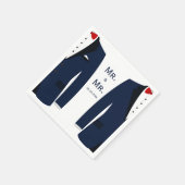 Elegante Blauwe Huwelijksservetten voor Homohuweli Servet (Hoek)