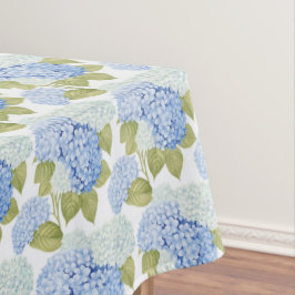 Elegante Blauwe Hydrangea Bloemen Patroon Tafelkleed