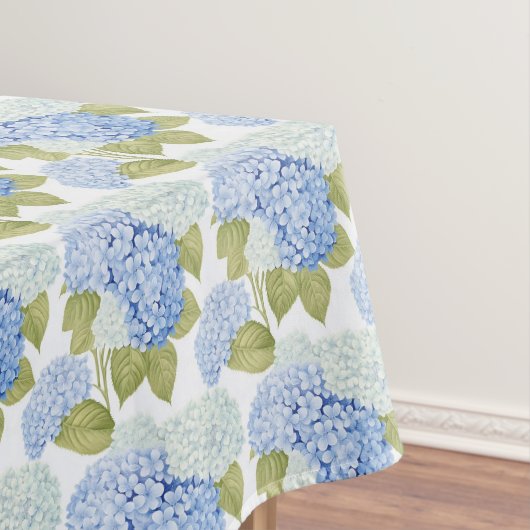 Elegante Blauwe Hydrangea Bloemen Patroon Tafelkleed (Voorbeeld)
