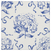 Elegante Blauwe Hydrangea Bloemenbogen Stof (Swatch)