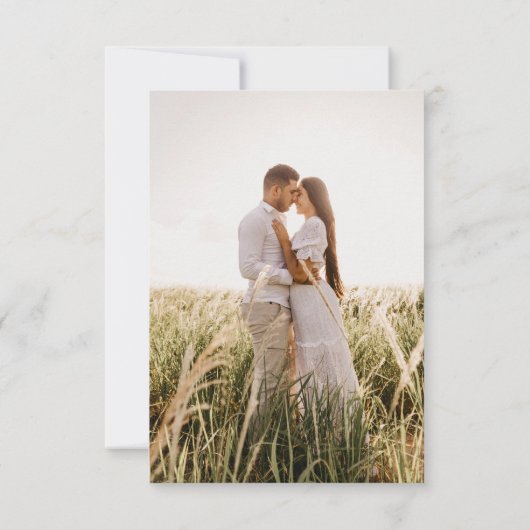 Elegante Blauwe Hydrangea Witte Bloemen Foto Bruil Save The Date (Achterkant)