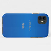 Elegante blauwe iPhone 5 hoes (Achterkant (horizontaal))