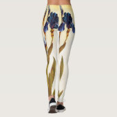 ELEGANTE BLAUWE IRISBLOEMEN LEGGINGS (Achterkant)