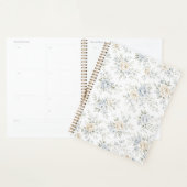 Elegante Blauwe & Ivoren Bloemen Planner (Display)