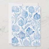 Elegante Blauwe Jongen doop doop doop Kaart (Achterkant)