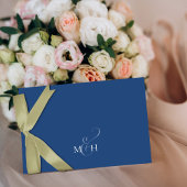 Elegante Blauwe Kalligrafie Ampersand Gast RSVP