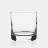 Elegante Blauwe Kerst Ornamenten Bedrijfsfeest Whisky Glas (Rechts)