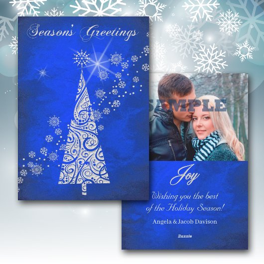 Elegante Blauwe Kerstmis van de Sjabloon