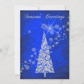 Elegante Blauwe Kerstmis van de Sjabloon (Voorkant)