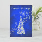 Elegante Blauwe Kerstmis van de Sjabloon (Staand voorkant)
