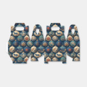 Elegante Blauwe Kerstversiering Bedankdoosjes (Uitgevouwen)