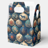 Elegante Blauwe Kerstversiering Bedankdoosjes (Geopend)