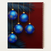 Elegante Blauwe Kerstversiering Planner (Achterkant)