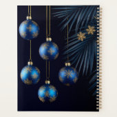 Elegante Blauwe Kerstversiering Planner (Achterkant)