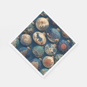 Elegante Blauwe Kerstversieringen Servet (Hoek)