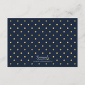 Elegante Blauwe Koorden van Lichten Huwelijksdetai Informatiekaartje (Achterkant)