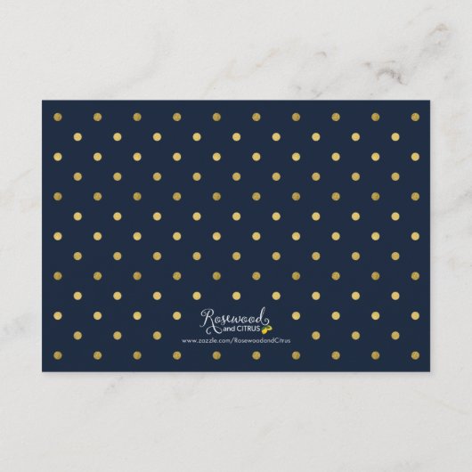 Elegante Blauwe Koorden van Lichten Huwelijksdetai Informatiekaartje (Achterkant)