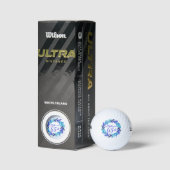 Elegante Blauwe Krans 65e Verjaardag Golfballen (Verpakking)
