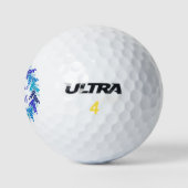 Elegante Blauwe Krans 70e Verjaardag Golfballen (Logo)