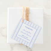 Elegante Blauwe Kust Chic Bruiloft Dank Je Bedankjes Labels (In situ)