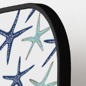 Elegante blauwe kust monogram eerste letters pickleball paddle (Links Detail)
