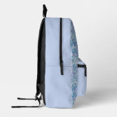 Elegante Blauwe Lavendel Bloem Bedrukte Rugzak (Links)