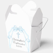 Elegante blauwe lint boog bevestiging partij bedankdoosjes (Open)