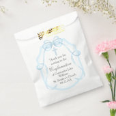 Elegante blauwe lint boog bevestiging partij bedankzakje (Gezegeld)